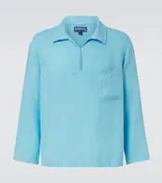[Vilebrequin] Vilebrequin Comores linen shirt UK 16 blue