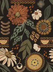 Boho Wallpaper Peel and Stick, 17.3'' x 80" Sun Floral Retro Removable Contac...
