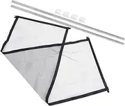 JOINPAYA 1Set Pet Safety Fence Retractable Mesh Barrier for Indoor Use and Dog Isolation Gate Easy to Install Design for Home Security and