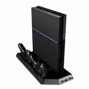 Multifunctional USB Cooling Fan with Charger Stand Function for PS4 Console and Controller