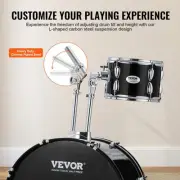 5-Piece Adult Drum Kit with Bass Toms, Snare, Cymbals & Adjustable Throne