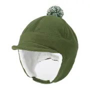 Nevenka Winter Outdoor Peaked Hat with Earflaps For Children-Green