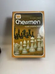 SEALED Vintage 1974 Whitman Chessmen 32 Piece Classic Staunton Design - Rare NEW