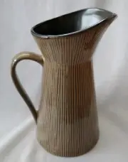 TARGET HOME LOTUS GROVE FOREST BROWN TAN PITCHER 1.5 QT NEW