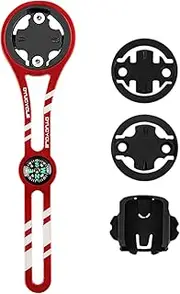 Gar min Bicycle Mount with Compass Quick Release Mount for Gar Min, Bryton, Cateye, Adapted to Sports Camera, Lights and Various Code Tables (Red)