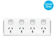 Clipsal Pro Quad Powerpoint 10A Skin White | P3015-4C-XW