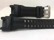 Casio Watchband GRB-100 1A3. Gravity Master Black Resin Strap. Gray Backside