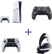 PS5 Console (Slim) Ultimate Bundle + Gray DualSense