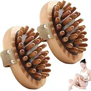 Meridian pressure brush, handheld wooden massage body brush, male and female body massager, wood therapy massage tool, massager for removing cellulite