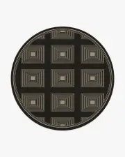 245' Round | Machine Washable Runner Rug | Kid & Pet Friendly | Indoor Rug | Jonathan Adler Matrix Black & Ivory Rug | Ruggable