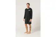 Mens Pyjamas Contare Bamboo Cotton Long Night Shirt Pjs Charcoal (CHC)