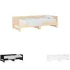 Pull-out Day Bed Single Size White Sleepover Bed Sofa Solid Wood Pine vidaXL