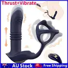 New Thrusting Anal Vibrator Penis Cock Ring Butt Plug Prostate Massager Sex Toy