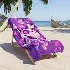Curious Things - Purple Skull and Crossbones Beach Towel 2
