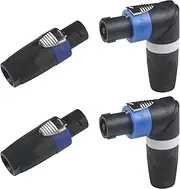 Right Angle Speaker Plug Speakon Connector, Speaker Jacks and Connectors Nl4fx Speakon Cables, Nl4fc Male Female Converter Nl2fx Plug Speakers Powercon Twist Lock
