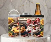 16 Oz Sassy Sauvignon Funny Chicks 4 In 1 Can Cooler