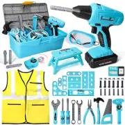 Meland Kids Tool Set - 50PCS Toddler Tool Set with Electronic Toy Drill for P...