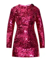 sequinned minidress S Red
