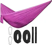 Camping Hammock Easy Installation Nylon Hammock Durable Travel Hammock Lightweight Durable Rope Hammock Hanging Durable Hammock for Patio Porch Backyard Lounging (Color : Pink)