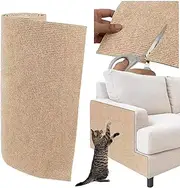 SHENGOCASE 78.7"x15.8" Trimmable Self-Adhesive Carpet Mat Pad Replacement for Cat Tree Shelf Shelves, Cat Wall Furniture Steps, Carpet Scratching Post Scratcher Couch Protector (Beige)