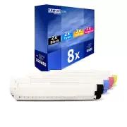 8x Europcart Cartridge for OKI C-822-DN C-822-CDTN C-822-N
