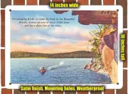 METAL SIGN - Arkansas Postcard - Overhanging Bluffs On Lake Norfolk In the Beau