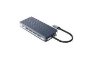 Orico WB-11P-GY USB-C Type-C 11-in-1 Transparent Hub Docking Station 4K HDMI, VGA, 100W PD