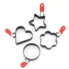Rust Resistant Egg Shaper with Plastic Hand Guard Non Stick Egg Cooker Ring