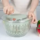 5L Large Salad Greens Spinner Dryer Vegetable Fruit Quick Washer Bowl Rotary AU