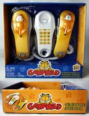 RARE GENUINE GARFIELD INTERCOM TELEPHONE PHONE SET PAWS NEW SEALED !