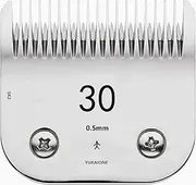 Yukaione Detachable Pet Dog Grooming Clipper Blades,Compatible with Andis Size-30 Cut Length (0.5mm),Compatible with Oster A5,Wahl KM Series Clippers