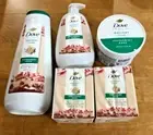 5 Dove Holiday Treats Peppermint Bark Body & Hand Soap, Body Scrub & Bar Soap