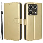 For Transsion Infinix Note 30 Pro 4G X678B Texture Leather Case Phone Cover with Wallet Stand