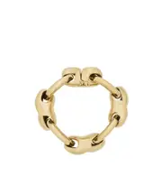 Saint Laurent Shell Chained Bracelet M light gold
