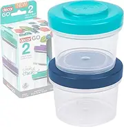 [Décor] Go Click & Stack Snack Tubs | 2 Pack Leakproof Food Storage Containers | Freezer & Microwave Safe | 150ml x 2 - Assorted Colours