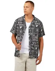 [Silent Theory] Messina Short Sleeve Shirt in Navy