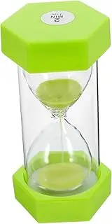 Sand Timer for Kids: 2 Minute Grass Green Hourglass Sand Clock Timer for Study Reading Short Tasks Learning Cooking and Office Use