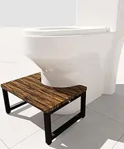 8 Inch Height Bathroom Toilet Stool, Versatile Stool for Adults, Seniors & Children,Portable Poop Stool for Bathroom Withstands up to 330 lbs, Black