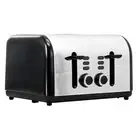 Redmond 4-Slice Wide Slot 1400W Stainless Steel Toaster in Black