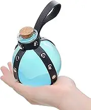 ECO-FUSED Cosplay Potion Bottle with Holder - Clear Spherical Cosplay, Wizard, Witch Costume Accessory