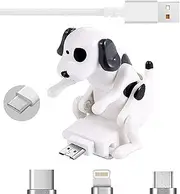 Fast Charger Cable, Funny Portable Charging Cable, Humping Dog Toy Smartphone USB Cable Charger,for iPhone Android Type-C Various Models Phones (White-for Type C)