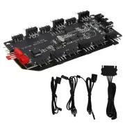 4/3 Pin ARGB Splitter Remote LED Light Controller PCB Power Supply Fan Hub