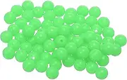 uxcell Fishing Beads Glow Soft Plastic Fishing Bait Eggs Lure Rigs Accessories, 7 mm Fit for Saltwater Freshwater - Round (500 Pack, Green)