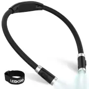 LED Neck Book Light:Neck Hug Light for Reading in Bed, Hand-Free Rechargeable Bo