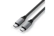Satechi USB-C to USB-C 25cm Braided Short Charging Cable For Phones MacBook Grey