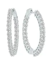 14K 10.00 ct. tw. Lab Grown Diamond Hoops