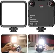 Portable LED Video Light for Photography and Videography, 3000K-6000K Bi-Color Adjustable, with Cold Shoe Mount, for Cameras and Smartphones, (No Clip)