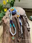 Selenite Baltic Amber Amazonite Lapis Lazuli Necklace