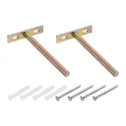 2Pcs 5 Inch Wall Mounting Floating Shelf Bracket Blind Shelf Support, Bronze