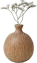 Natural Wood Vase - Dried Flower Wooden Vase, White Oak Stand Ornament | Stylish Rustic Decor For Home, Wedding Centerpieces, Holiday Displays, And Dining Table Arrangements Decoration
